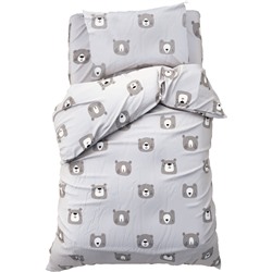 Постельное бельё 1.5-спальное «Этель» Gray bear (вид 2), бязь