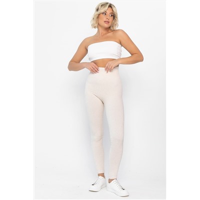 Лосины в рубчик утепленные НЬЮ (экрю) Б14973-7М