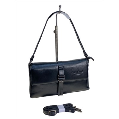 Женская сумка из натуральной кожи, цвет  черный