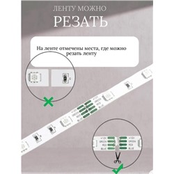 Умная светодиодная лента 5 метров RGB LED