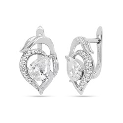 Серьги из серебра куб.циркон., МЦВА4