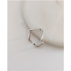 Кольцо с белым серебрением