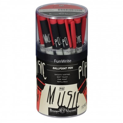 Ручка шариковая 0.5 мм "FunWrite.Музыка. Микрофон" синяя 20-0212/81 Bruno Visconti