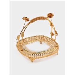 Фруктовница «Мирьем», 20×19.5×17 см, металл, золотистая