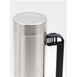 Термос Мастер К «Движение», 1.2 л, с кружкой, сохраняет тепло 18 ч, 36×11 см, нержавеющая сталь, серебристый