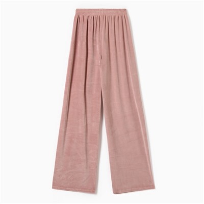 Брюки домашние женские KAFTAN Plushy, размер 52-54, розовые