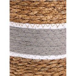 Набор кашпо «Инга», 3 шт., 20.5×25 – 25.5×28 – 27×33 см, серая полоса