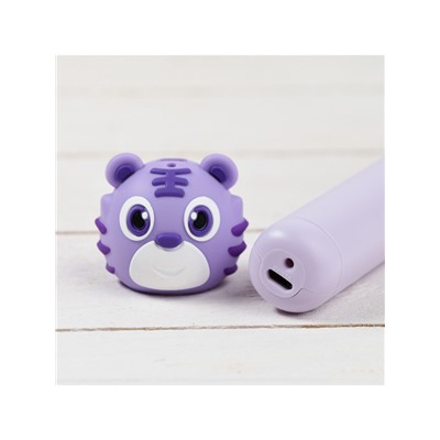 3D ручка Тигрёнок, работа с пластиком PLA, USB кабель питания, фиолетовая
