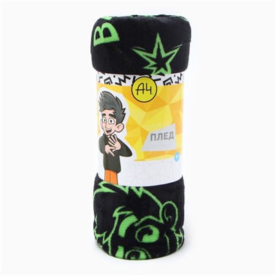 Плед «Павлинка А4. Неон», 150×200 см, аэрософт 190 г/м²