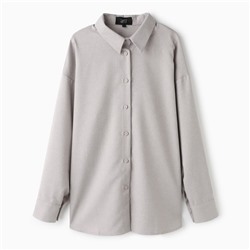 Блузка женская MIST plus-size, размер 58, серо-бежевая