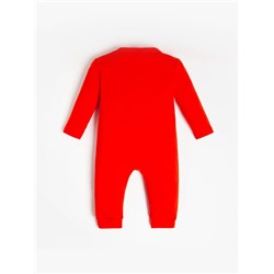 Комбинезон детский «Крошка Я» Happy winter, рост 62-68 см, красный