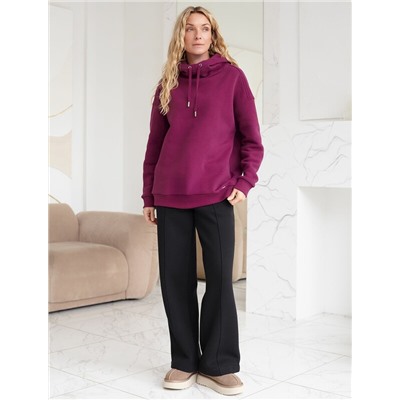 Брюки теплые прямые из футера трехнитики c начесом