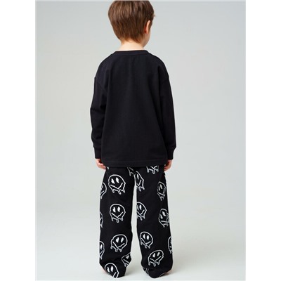 Комплект трикотажный для мальчиков: фуфайка (футболка с длинными рукавами), брюки