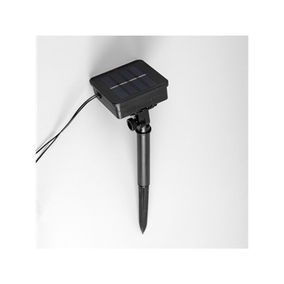 Гирлянда «Нить», 2.7 м, с насадками «Белые шары», уличная, IP44, 10 LED, 8 режимов, солнечная батарея, тёмная нить, свечение белое