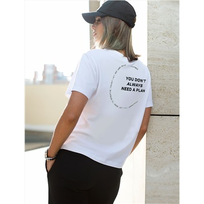 Футболка из премиального хлопка с принтом фольгой