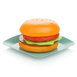 Бытовая техника "Микроволновка" с кухонными приборами и набором продуктов, бирюзовый, (свет, звук) в коробке