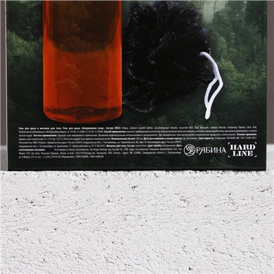 Подарочный набор косметики WILD SPIRIT, гель для душа 250 мл и мочалка, HARD LINE