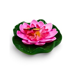 Садовая фигура из полистоуна «Лотос с бабочкой», 10×11×6 см, плавающая