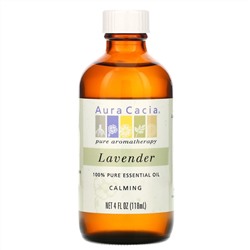 Aura Cacia, 100 % чистое эфирное масло, лаванда, 118 мл (4 жидких унции)