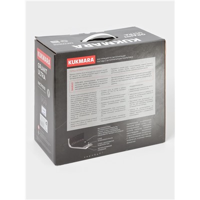 Кастрюля KUKMARA Granit ultra, 8 л, d=30 см, h=25 см, антипригарное покрытие, литой алюминий, коричневая