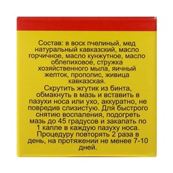 Мазь «Монастырская От гайморита», 25 мл, «Бизорюк»