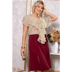 Платье Анхела (бежево-бордовое) П14753-39М