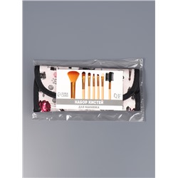 Набор кистей для макияжа PASTEL BLUSH, 7 шт., в чехле