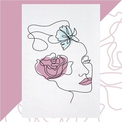 Полотенце пляжное Этель «Девушка» 96×146 см, 100% хлопок