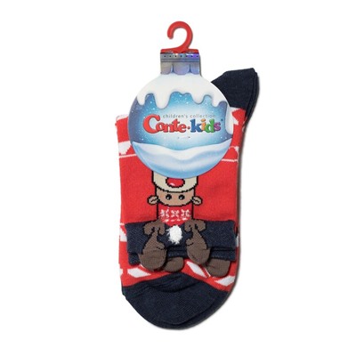 Носки детские Conte-Kids Новогодние носки &quot;Рудольф&quot; с орнаментом и пикотом