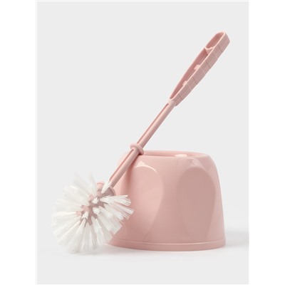 Ёршик для унитаза «Блеск. Стандарт», 15×15×39 см, с подставкой, розовый