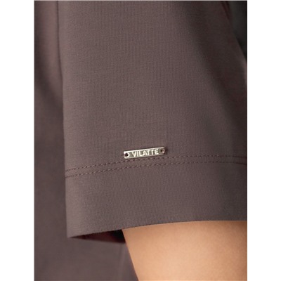 Нарядная футболка с принтом пайетками из премиального хлопка с эластаном