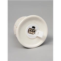 Ёлочный шар с подсветкой «Колокольчик», 10.5×8.3×8.3 см, 1 LED, керамика, от батареек LR44×3, керамика, свечение тёплое белое