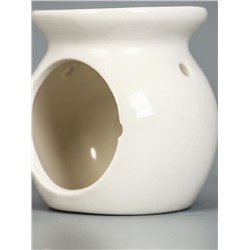 УЦЕНКА Аромалампа керамика «Вдох... выдох...» белая 7.2×7.2×7.8 см