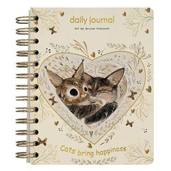 Ежедневник недатированный А6 272 стр. на спирали 3-703/11 CUTE DIARY "LOVE ME.КОТИКИ ПРИНОСЯТ СЧАСТЬЕ" Bruno Visconti