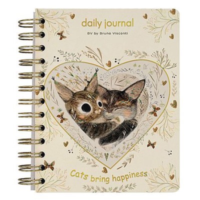 Ежедневник недатированный А6 272 стр. на спирали 3-703/11 CUTE DIARY "LOVE ME.КОТИКИ ПРИНОСЯТ СЧАСТЬЕ" Bruno Visconti