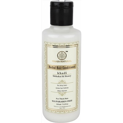 Khadi Natural Кондиционер для волос "Шикакай + Мед" (без парабенов и СЛС) 210мл