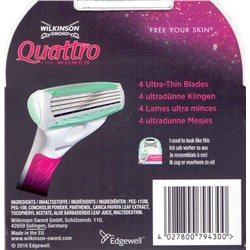 Кассеты для бритвы Schick (Wilkinson Sword) QUATTRO Women/ Women Sensitive (3шт)
