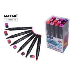 Набор  12 скетч маркеров двусторонних "FANTASIA" Berries colors (ягодные цвета) 3.0-6.2мм M-15019-12 Mazari