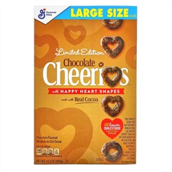 General Mills, Limited Edition, Chocolate Cheerios with Happy Heart Shapes, 14.3 oz (405 g)