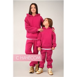 Теплый костюм для девочки из футера с начесом Happyfox