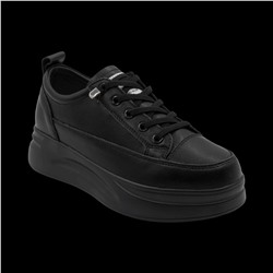 Кроссовки из натуральной кожи MS-S157-1 черные