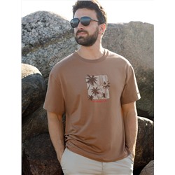 Свободная футболка  с авторским принтом