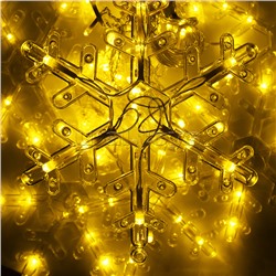 Электрогирлянда интерьерная "Звёздочки и снежинки" тёплый свет