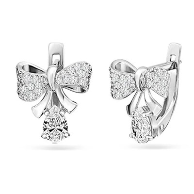 Серьги из серебра куб.циркон., С1834р200