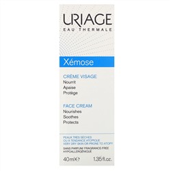 Uriage, Xemose, Face Cream, Fragrance-Free, 1.35 fl oz (40 ml)