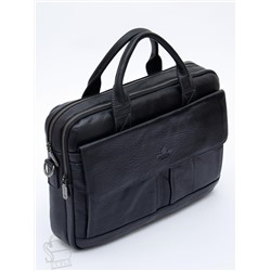 Портфель мужской кожаный 0883Z black Zinimsk  в Новосибирске