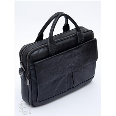 Портфель мужской кожаный 0883Z black Zinimsk  в Новосибирске