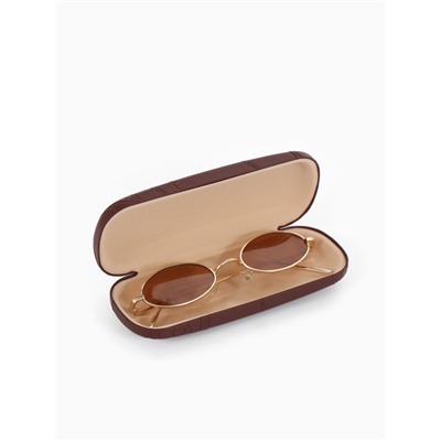 Футляр для очков на хлопушке, размер 16×5.8×3 см, коричневый