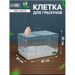Клетка для грызунов «Пижон», 47×30×30 см, белая