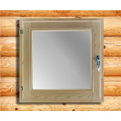 Окно деревянное, 50×50 см, двойное стекло, хвоя, Добропаровъ